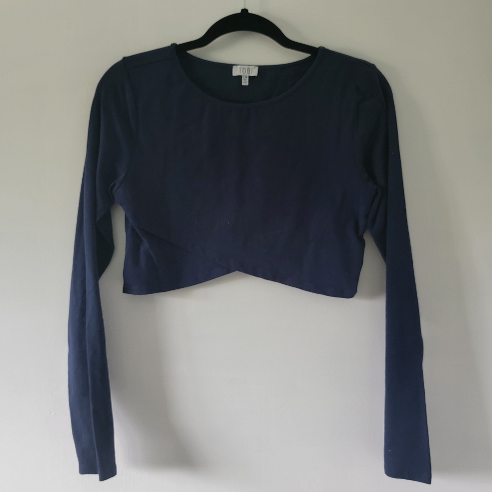 TOBI Long Sleeve Crop Top Large